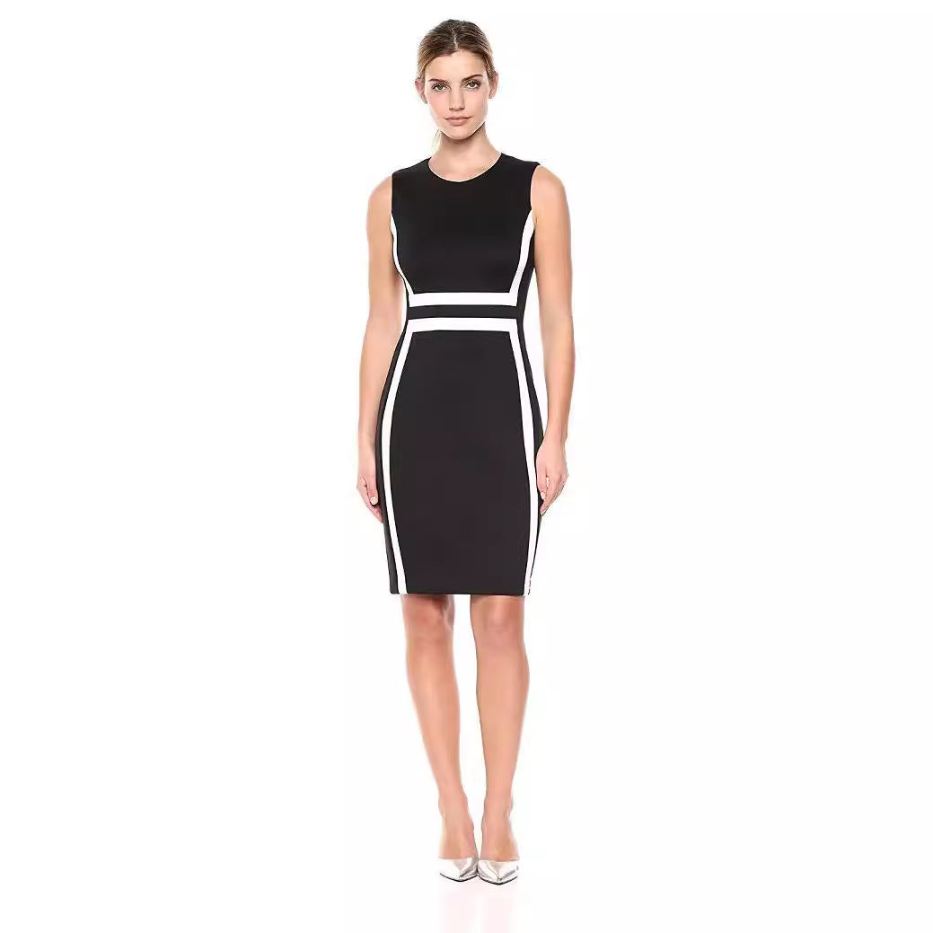 Ladies' leisure dress with trendy block stripe design Lune London