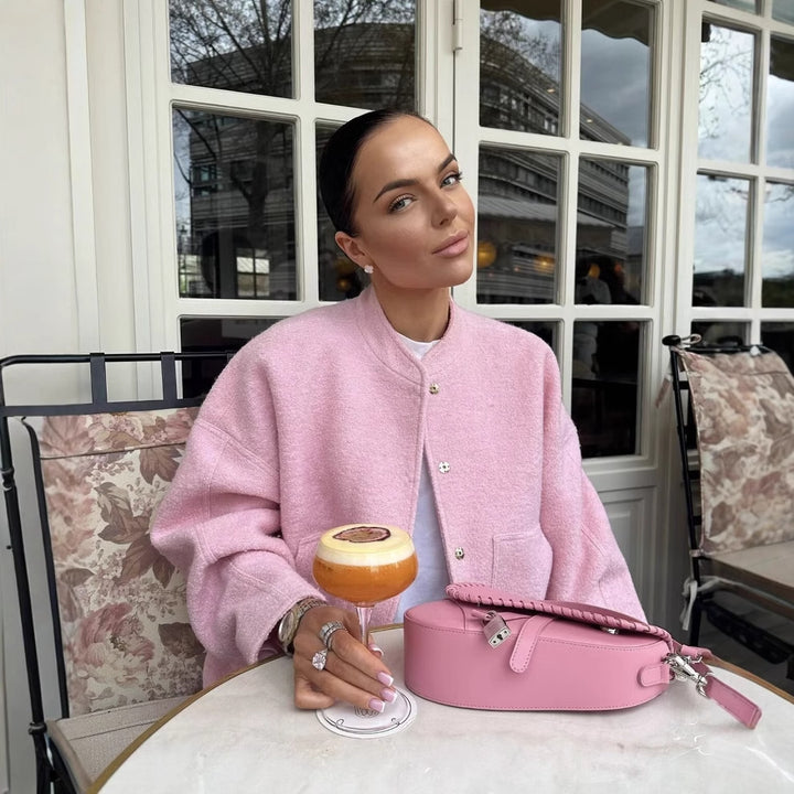 Transitional jacket for women with a modern fabric blend and practical pockets Lune London