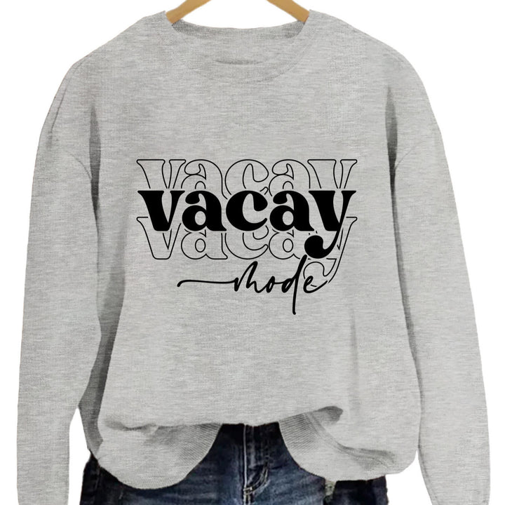 Sweatshirt femme avec lettrage décontracté et coupe décontractée Chic & Stil