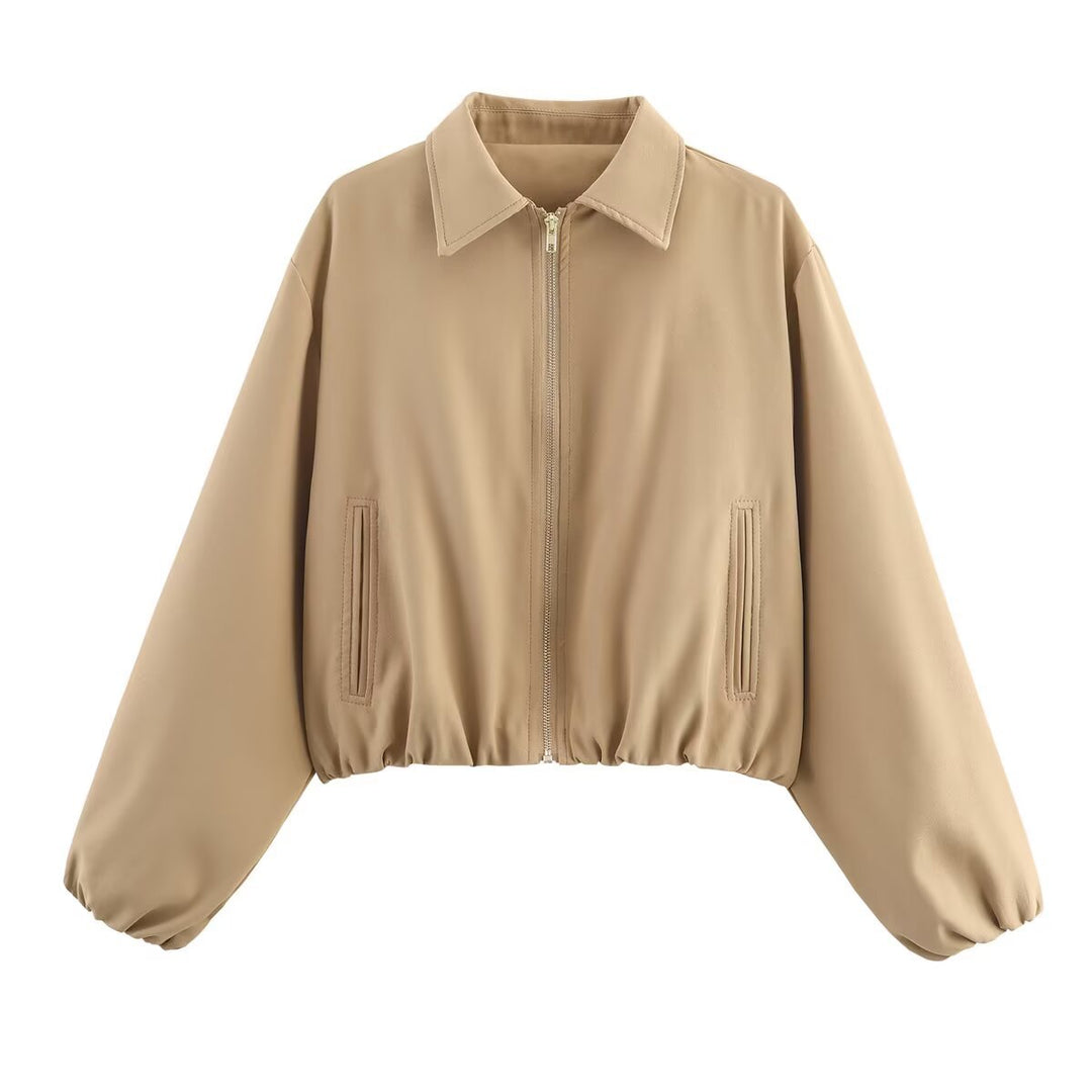 Casual short jacket for women with classic zip Lune London