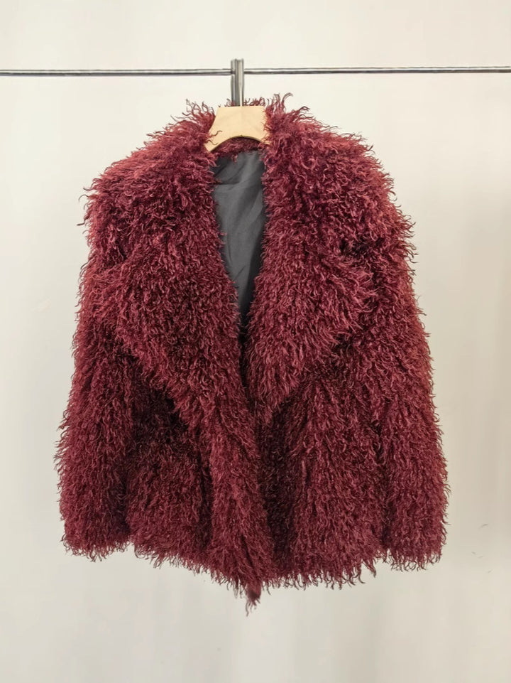 Women's long coat in faux fur Lune London