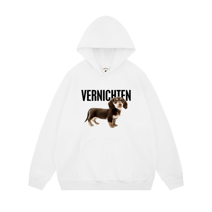 Women's hoodie with artistic dog motif and statement print Chic & Stil
