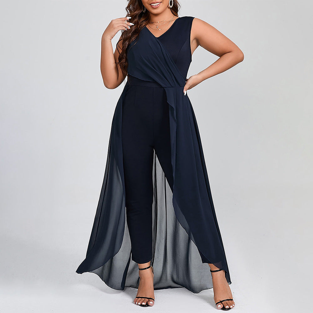 Elegant maxi skirt for women with sheer overlay Lune London