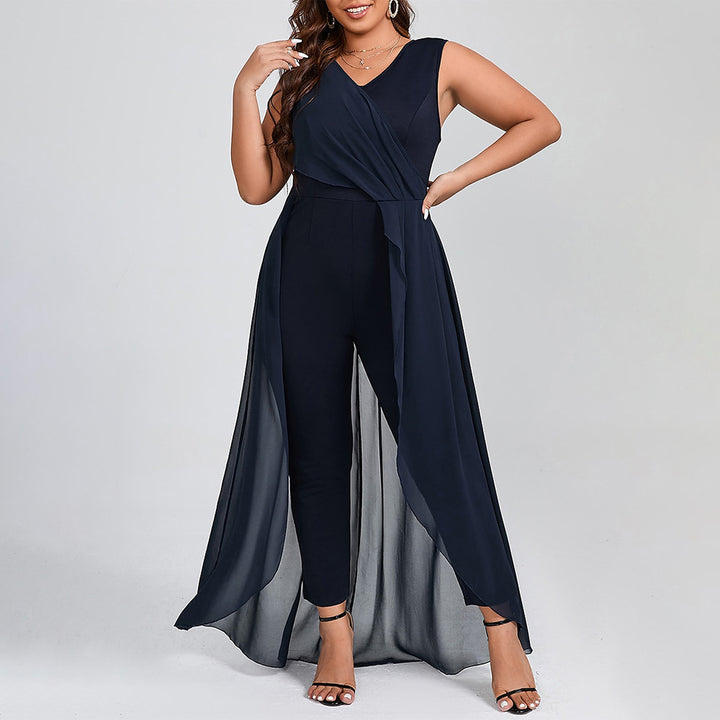 Elegant maxi skirt for women with sheer overlay Lune London