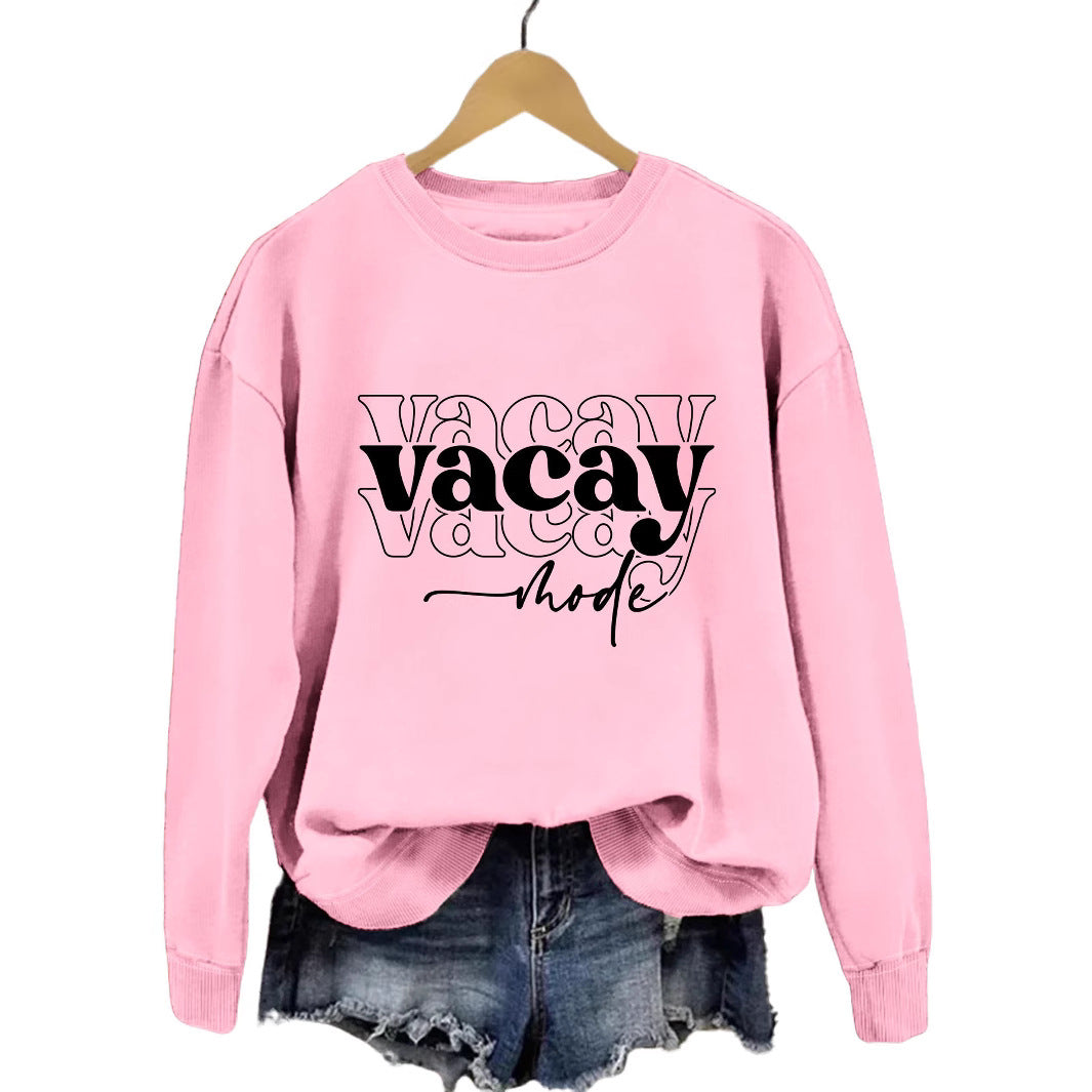 Sweatshirt femme avec lettrage décontracté et coupe décontractée Chic & Stil