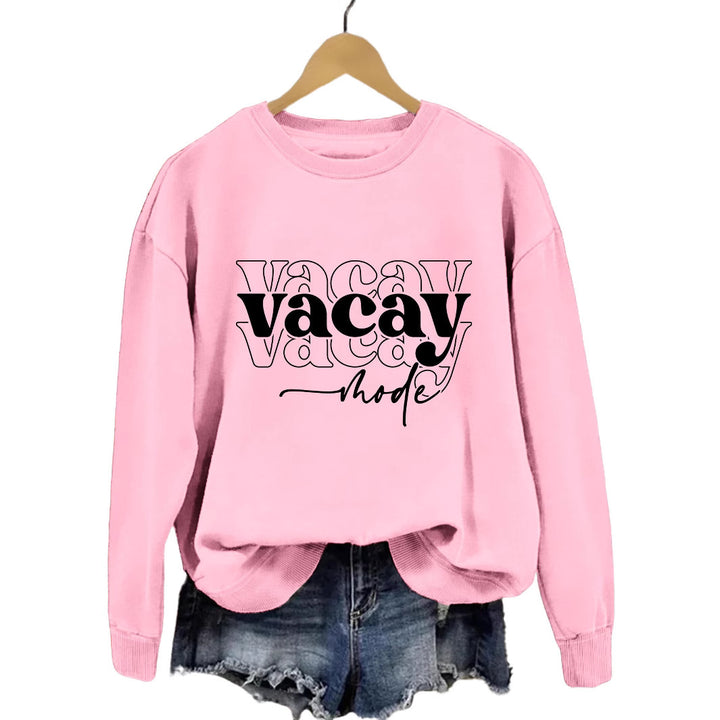 Sweatshirt femme avec lettrage décontracté et coupe décontractée Chic & Stil