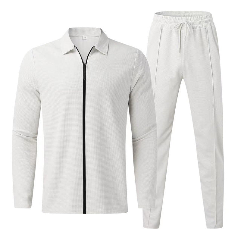 Men's long sleeve sports set with zipper and elastic pants Lune London