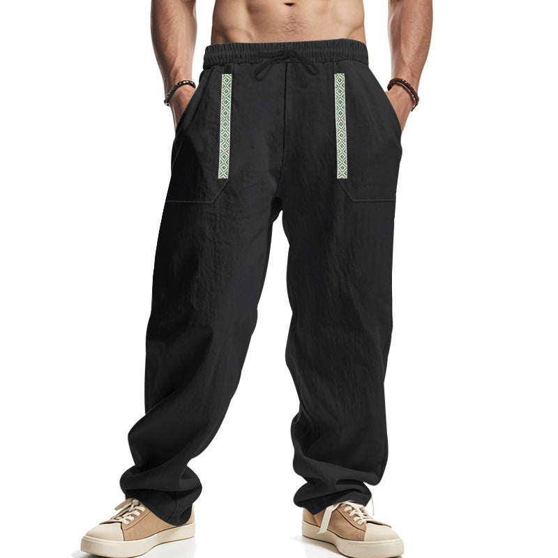 Casual cargo pants for men with adjustable belt and large side pockets Lune London