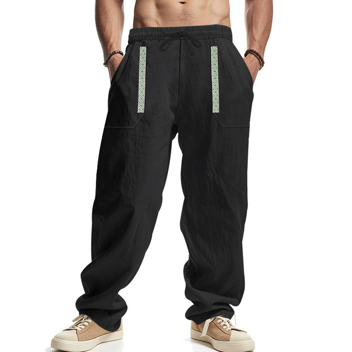 Casual cargo pants for men with adjustable belt and large side pockets Lune London