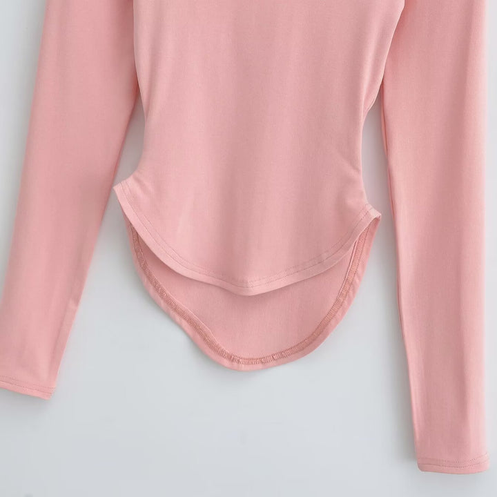 Long sleeve shirt for women with a modern fit and a rounded hem Lune London