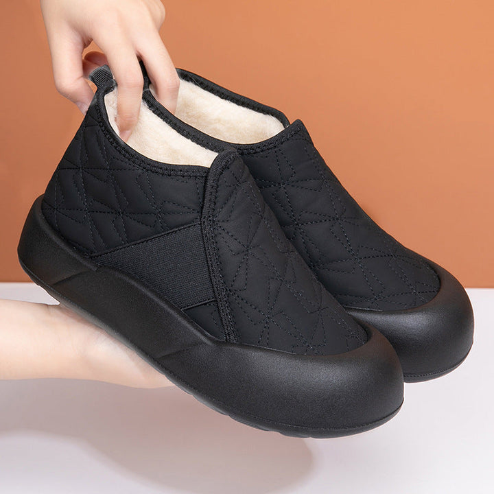 Women Comfortable Fleece Lined Slip-On Shoes Lune London