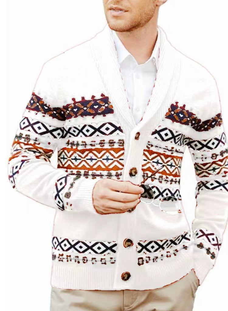 Men's knit jacket with creative pattern Lune London