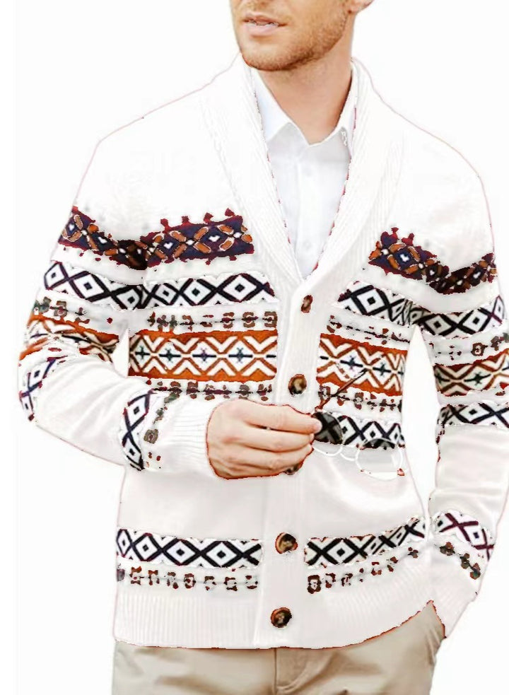 Men's knit jacket with creative pattern Lune London