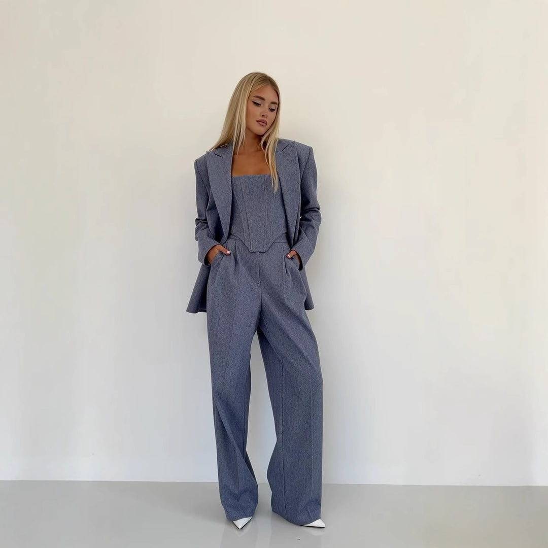 Women's jacket with waist belt and elegant lapel Lune London