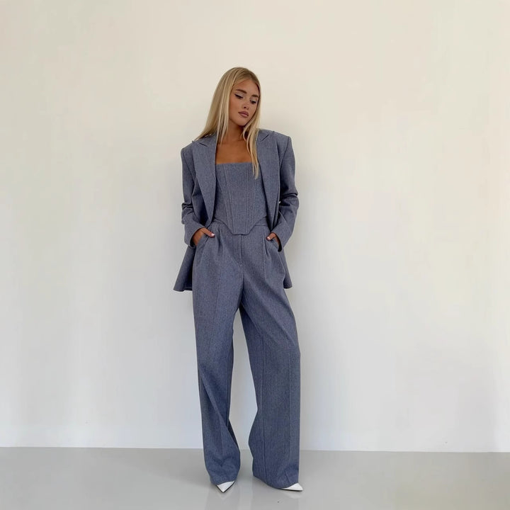 Women's jacket with waist belt and elegant lapel Lune London