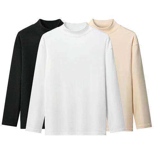 Long-sleeve t-shirt with high collar for women in high-quality material Lune London