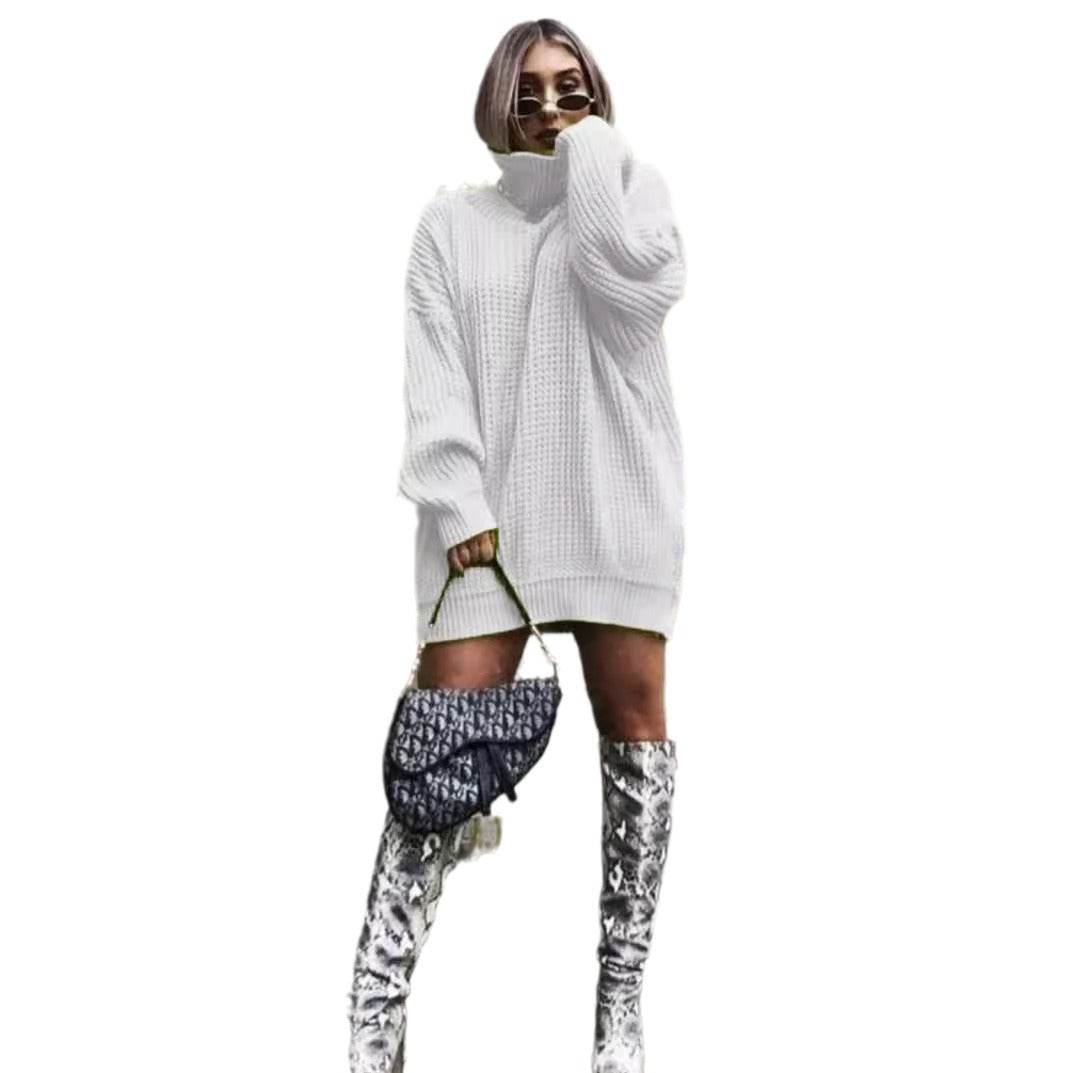 Oversized knit sweater for women with a modern textured pattern Lune London