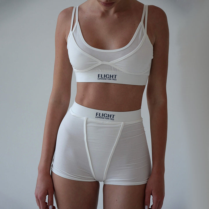 Lune London high-waisted shorts and bra sports set