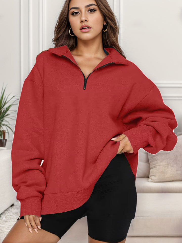 Oversized sweatshirt for women with high collar Lune London