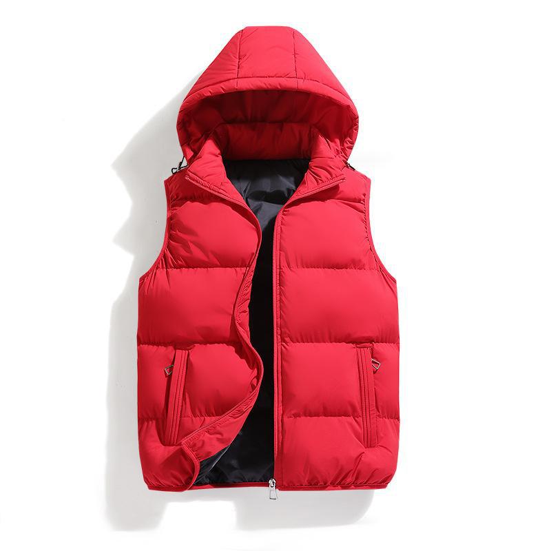 Ladies insulated thermal quilted vest with hood Lune London