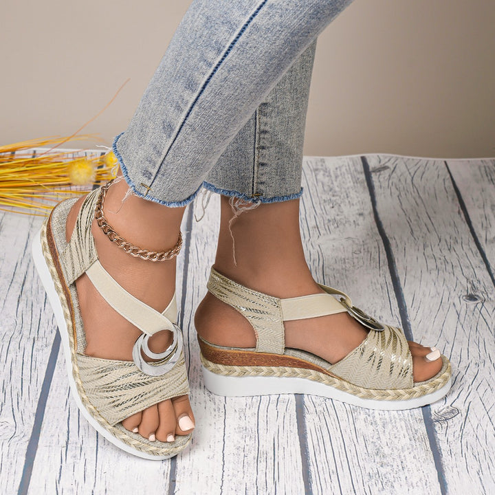 Ladies Casual Chic Platform Espadrille Sandals Lune London
