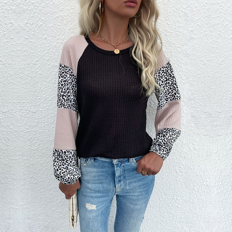 Top à la mode pour femmes avec imprimé animal et élégantes manches bouffantes Chic & Stil
