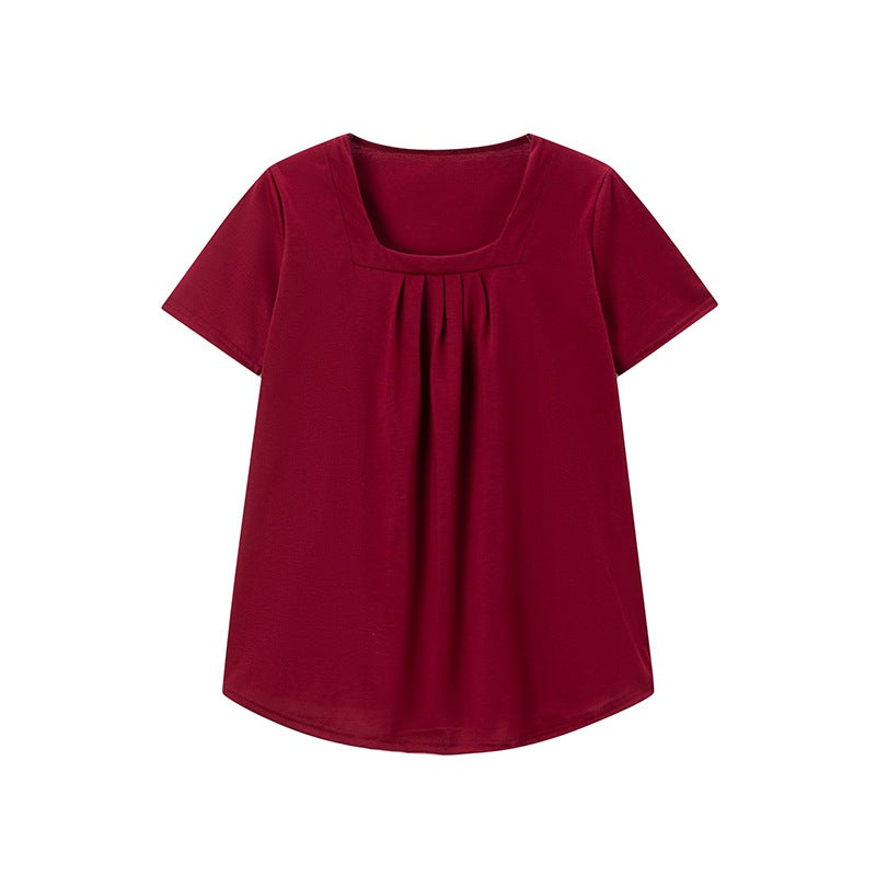 Lune London pleated square neck tunic for women