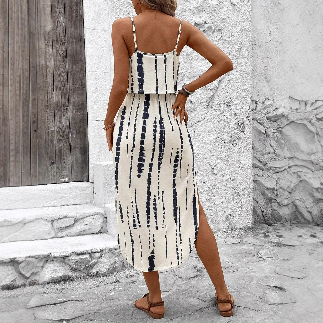 Lune London Women's Bohemian Maxi Dress with Side Slit
