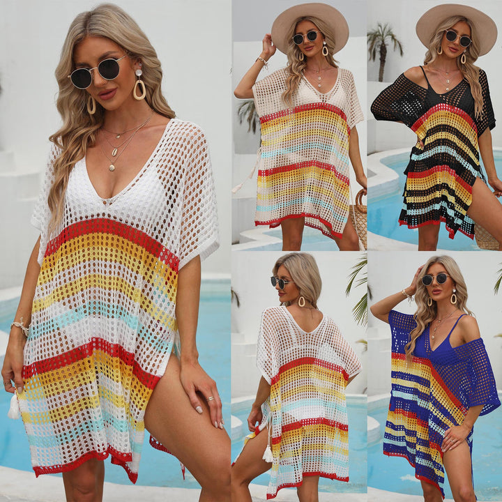 Lightweight open knit beach tunic Elegant Chic and Style