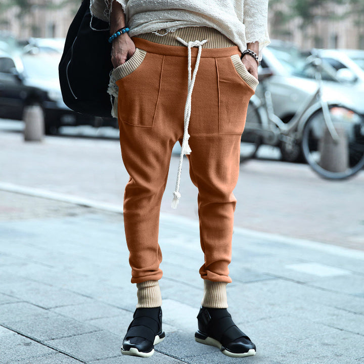 Casual men's jogger pants with side pockets and elastic waistband Lune London