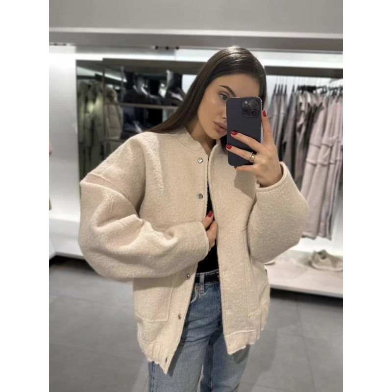 Cool oversized wool blend jacket Women Lune London