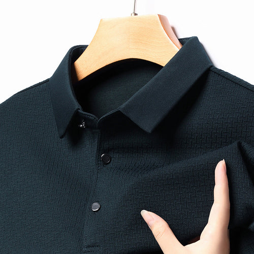 Long sleeve polo shirt for men with structured design and modern cut Lune London