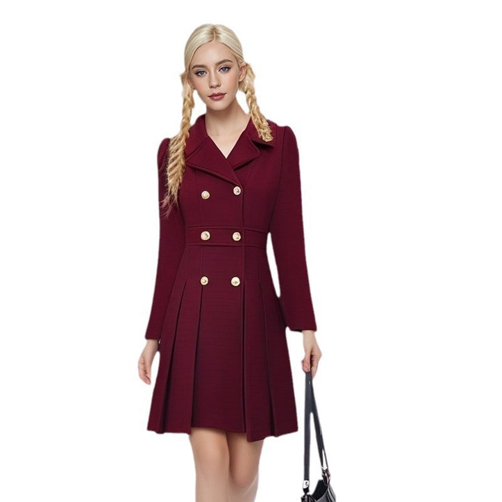 Ladies Elegant Double-Breasted Dress Coat Lune London