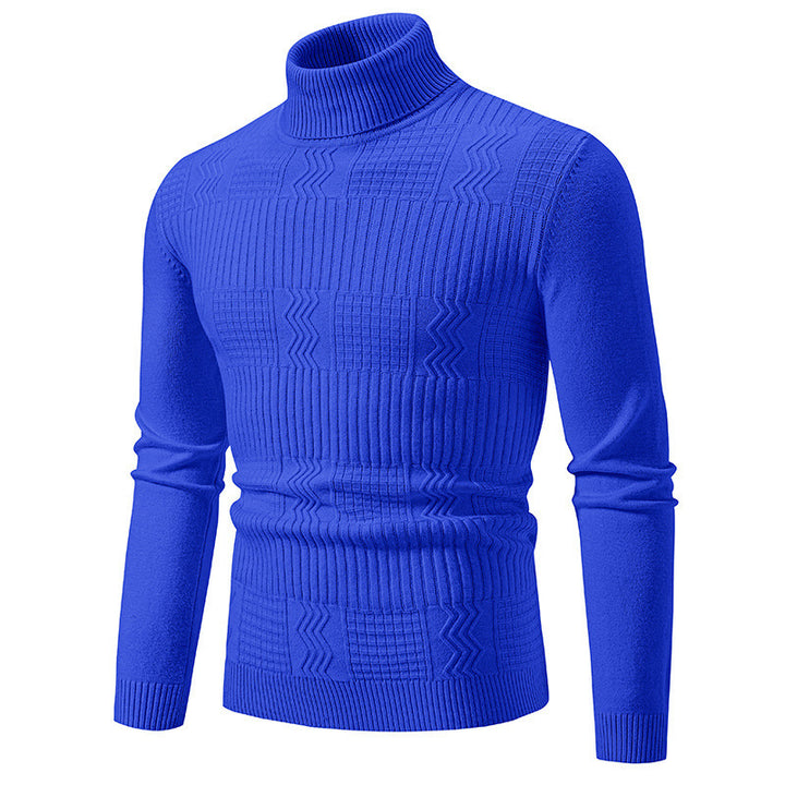 Elegant turtleneck sweater for men with textured design Lune London