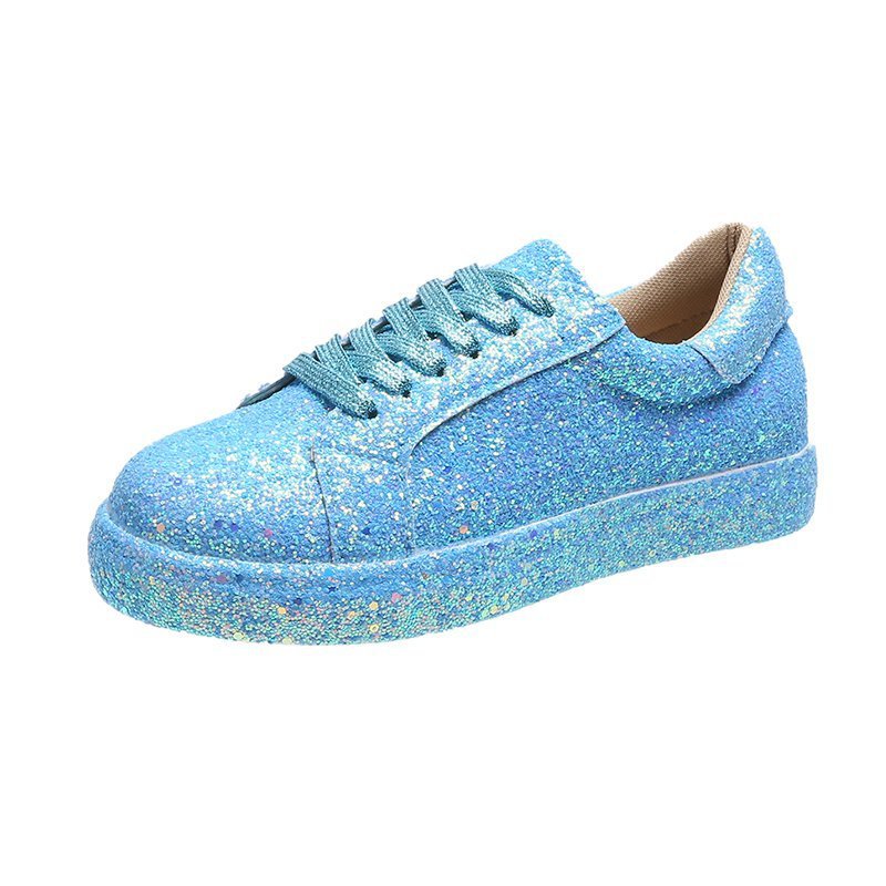 Ladies Casual Glitter Sneakers with Breathable Sole and Slip-Resistant Design Lune London