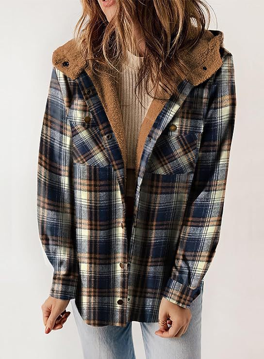 Ladies flannel jacket with fleece lining Lune London