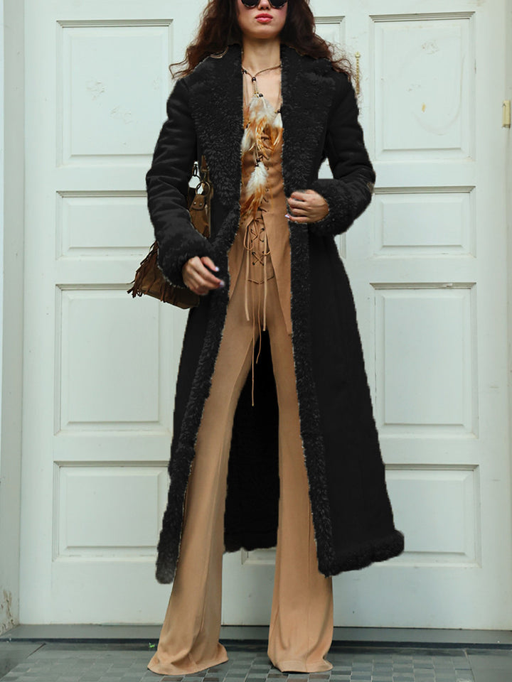 Ladies Long Fur Coat with Luxurious Inner Lining Lune London
