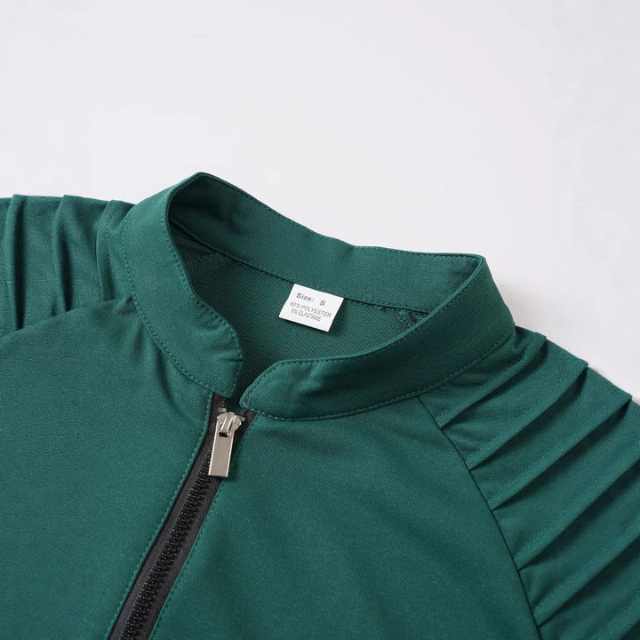 Men's long sleeve shirt with modern high collar and zipper Lune London