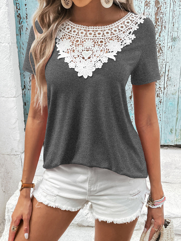 Women's top with crochet detail Lune London