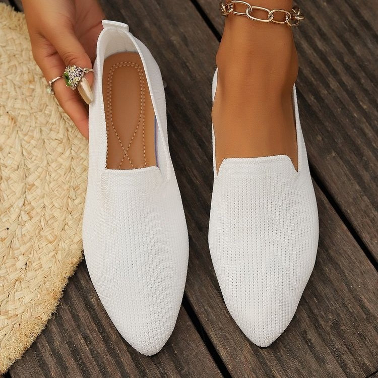 Ladies Breathable Knit Slip-On Shoes Lune London