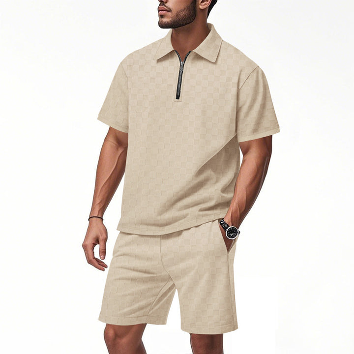 Men's Short Sleeve Sports Set with High-Quality Structured Design Lune London