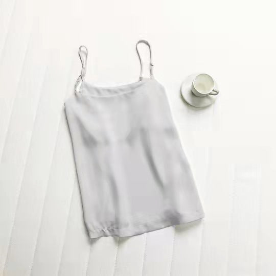 Ladies luxury satin top spaghetti Lune London