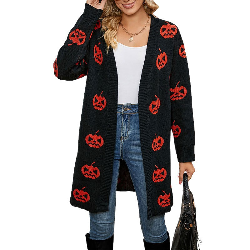 Cardigan pour femmes avec motif d'Halloween Chic & Stil