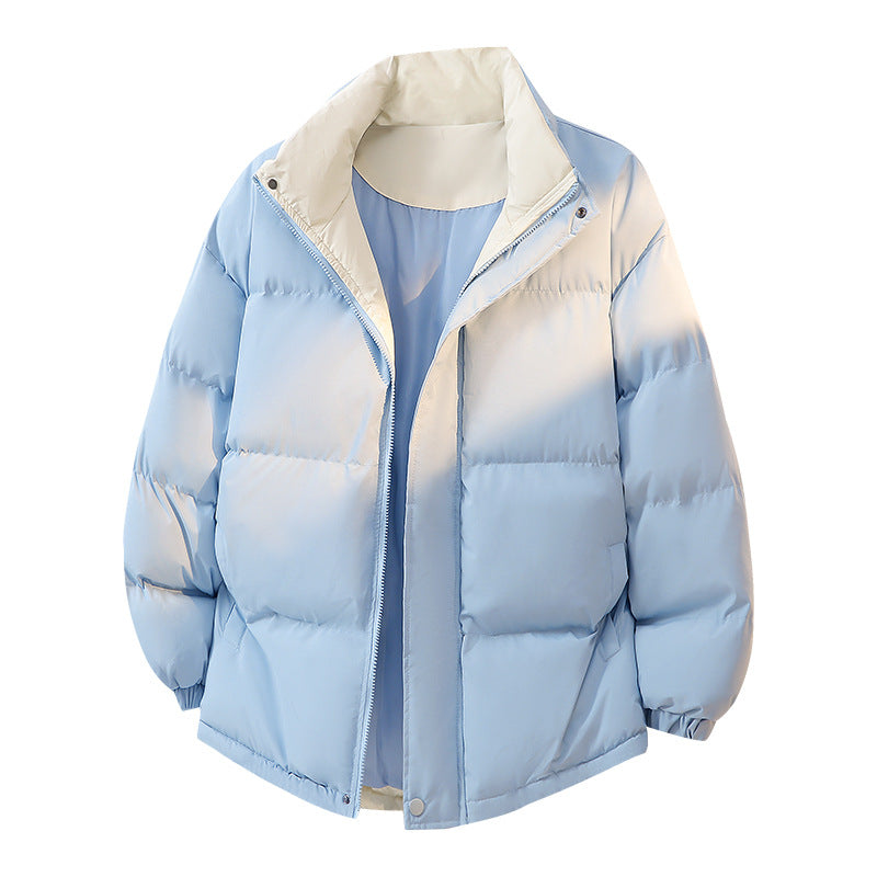 Ladies quilted down jacket with high collar and side pockets Lune London