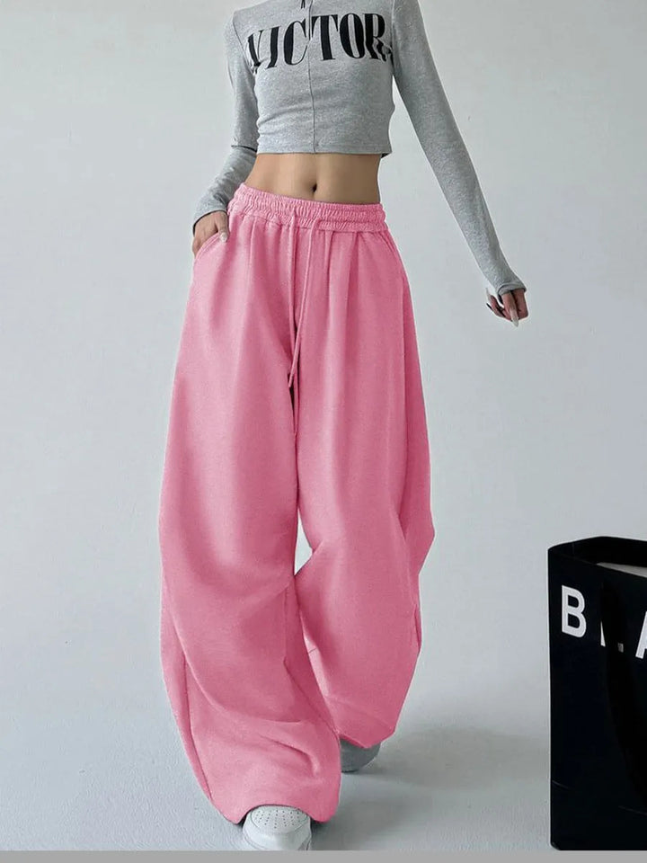 Casual women's jogger pants, loose with elastic waistband and drawstring Chic and Style