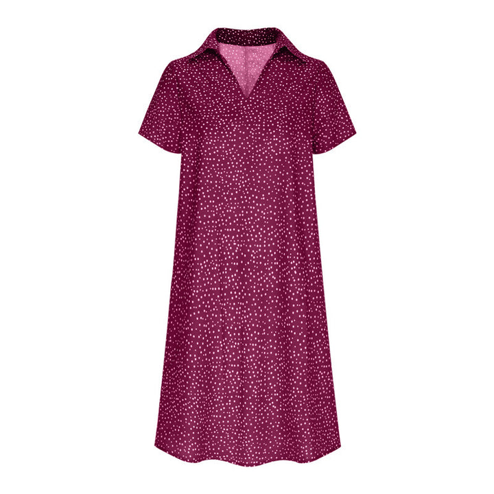Shirt dress for ladies with polo collar and lightweight breathable fabric Lune London