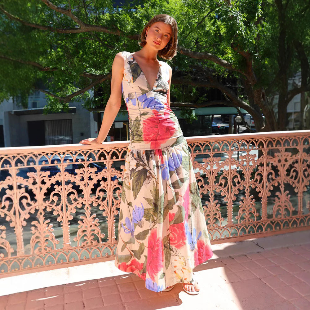 Women's maxi dress with floral pattern Lune London