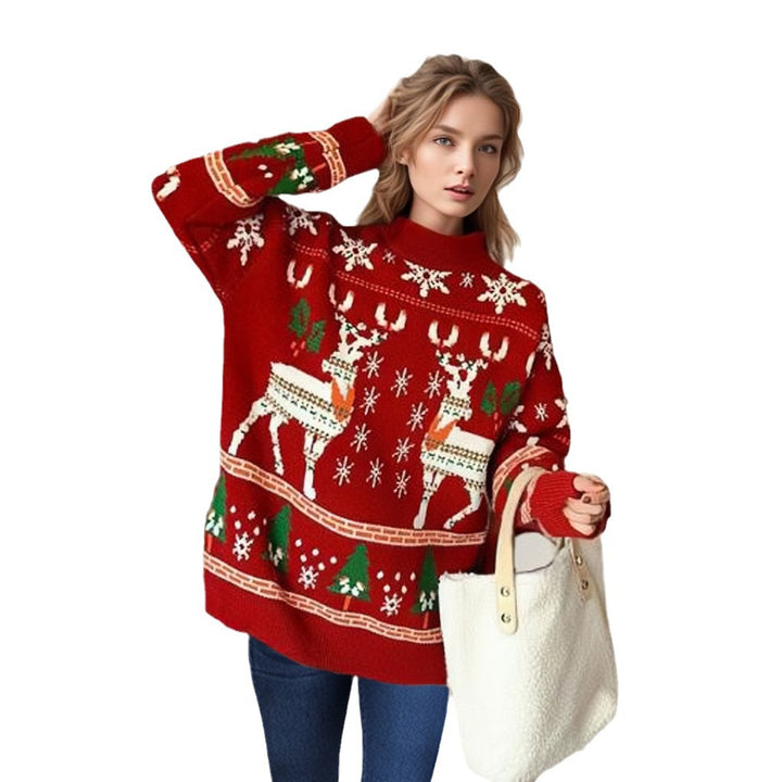 Lune London festive patterned Christmas sweater for women