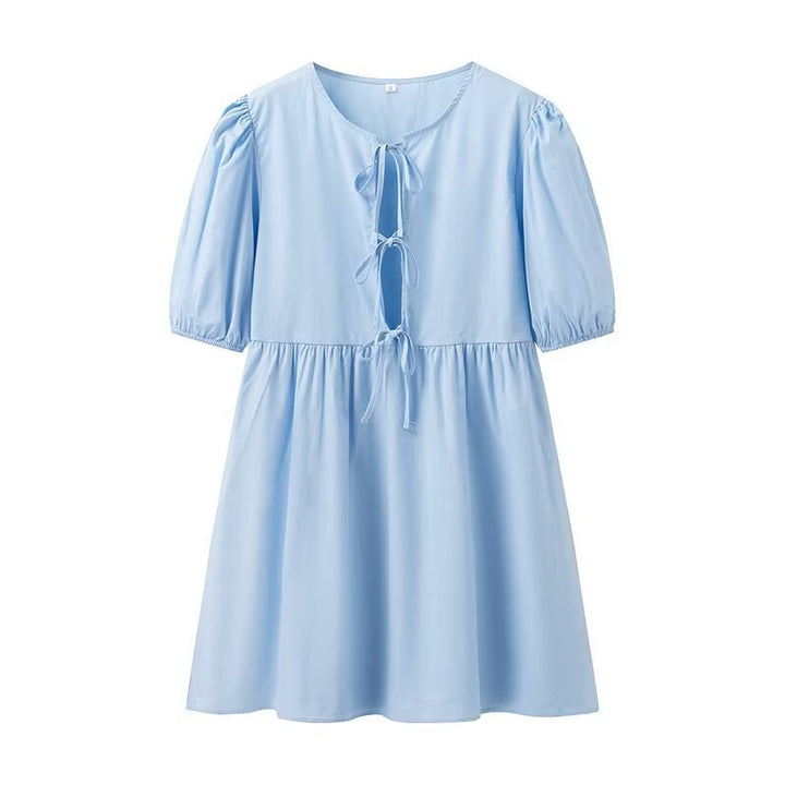 Summer dress for women with casual leopard print and voluminous sleeves Lune London