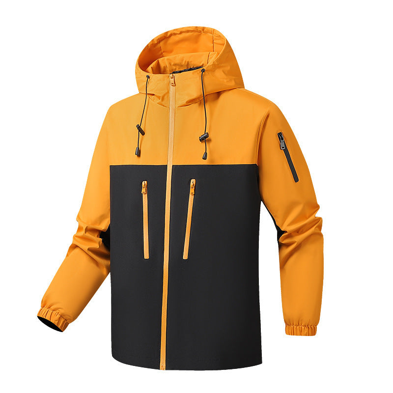 Multifunctional windbreaker jacket for women with adjustable hood and chic sporty design